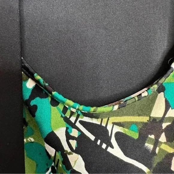 Perseption Women Two In One Top  Cardigan & Tank Black/Green Size XL - Picture 2 of 16